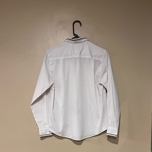 Yves St Clair Vintage White Collar Embroidered Button Down Size 10 - Picture 5 of 8